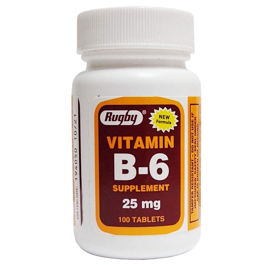 Vitamina B-6 25 mg, 100 tabletas Watson Rugby