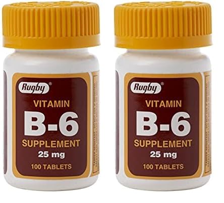 Vitamina B-6 25 mg tabletas Watson Rugby paquete de 2