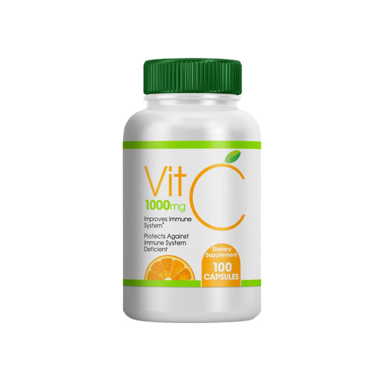 Frasco de Vitamina C 1000mg 100 cápsulas suplemento dietético