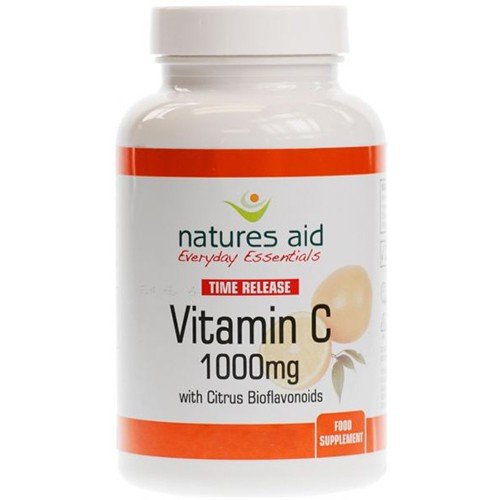 Paquete de tabletas de vitamina C 1000mg Natures Aid liberación prolongada
