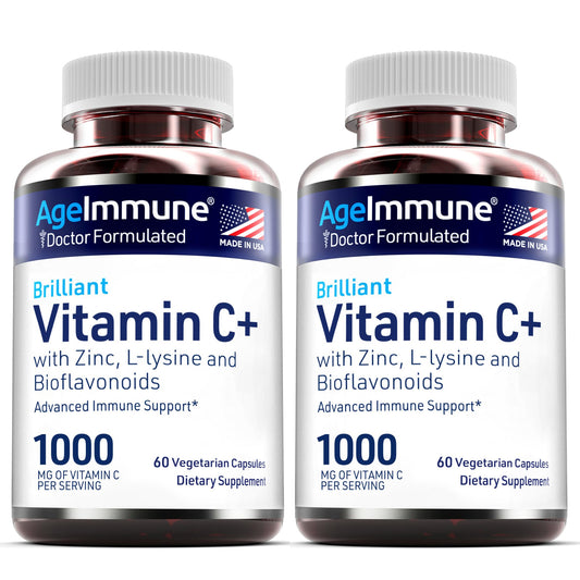 Vitamina C 1000mg suplemento AgeImmune botella principal