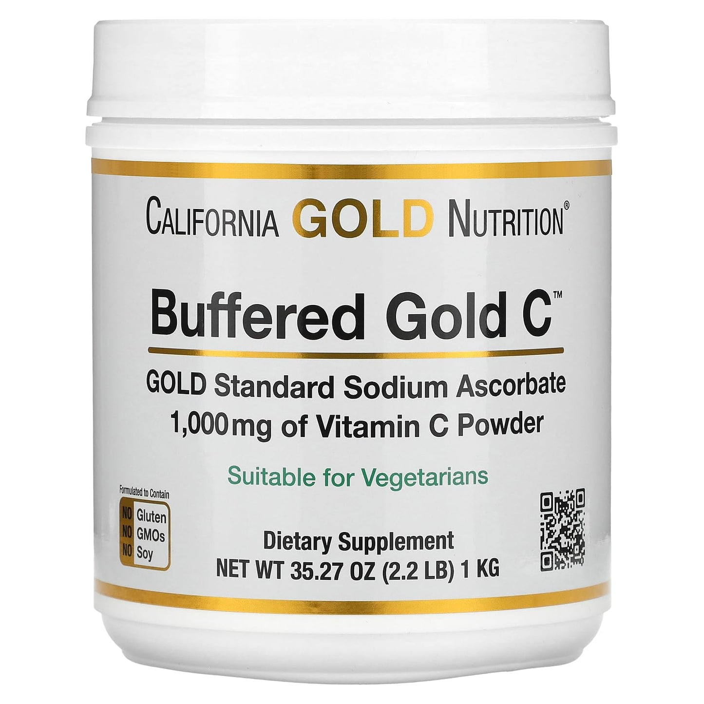 Vitamina C Gold Buffered California Gold Nutrition en bolsa