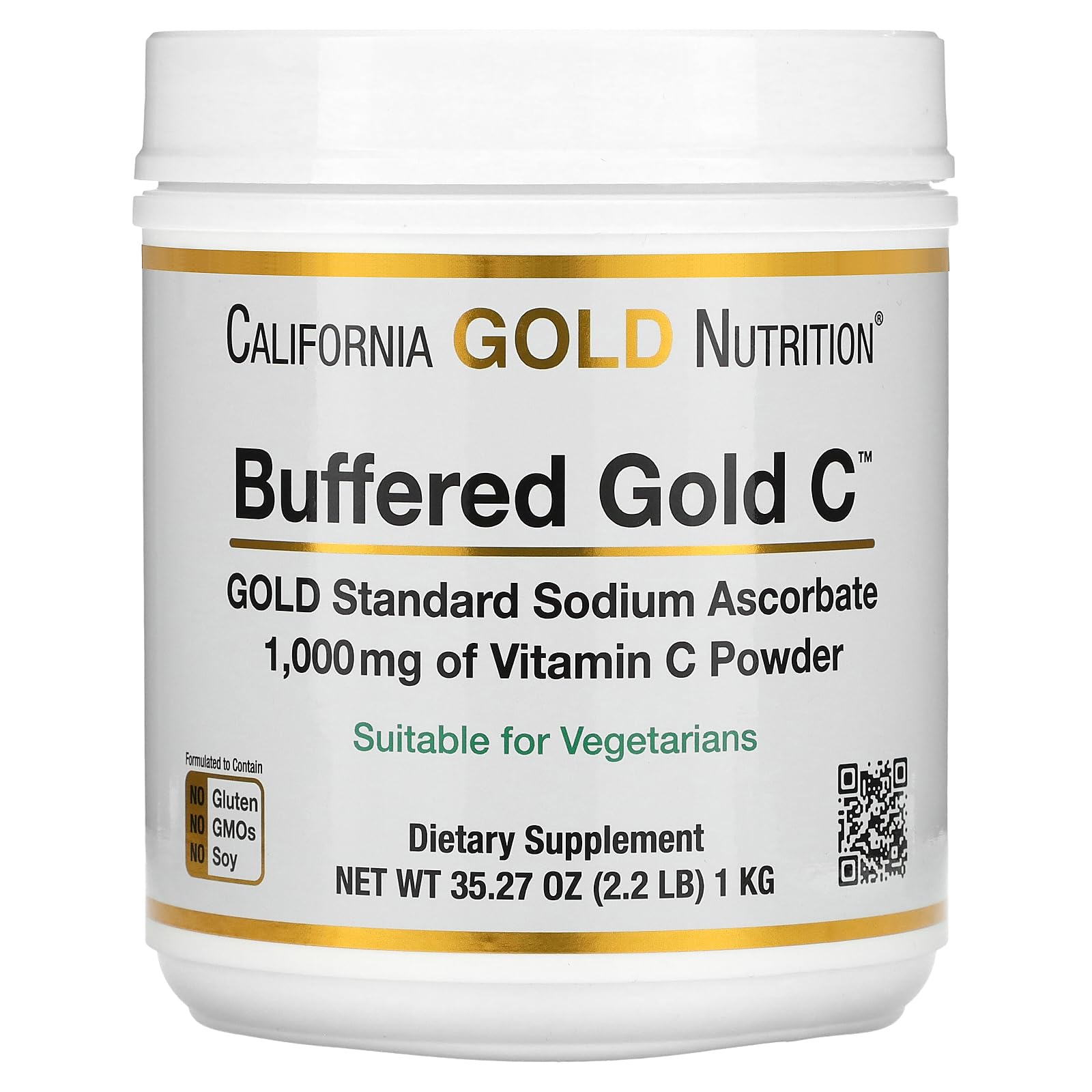 Vitamina C Gold Buffered California Gold Nutrition en bolsa