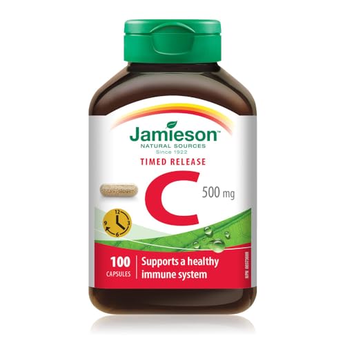 Vitamina C Jamieson 500 mg cápsulas liberación prolongada suplemento salud