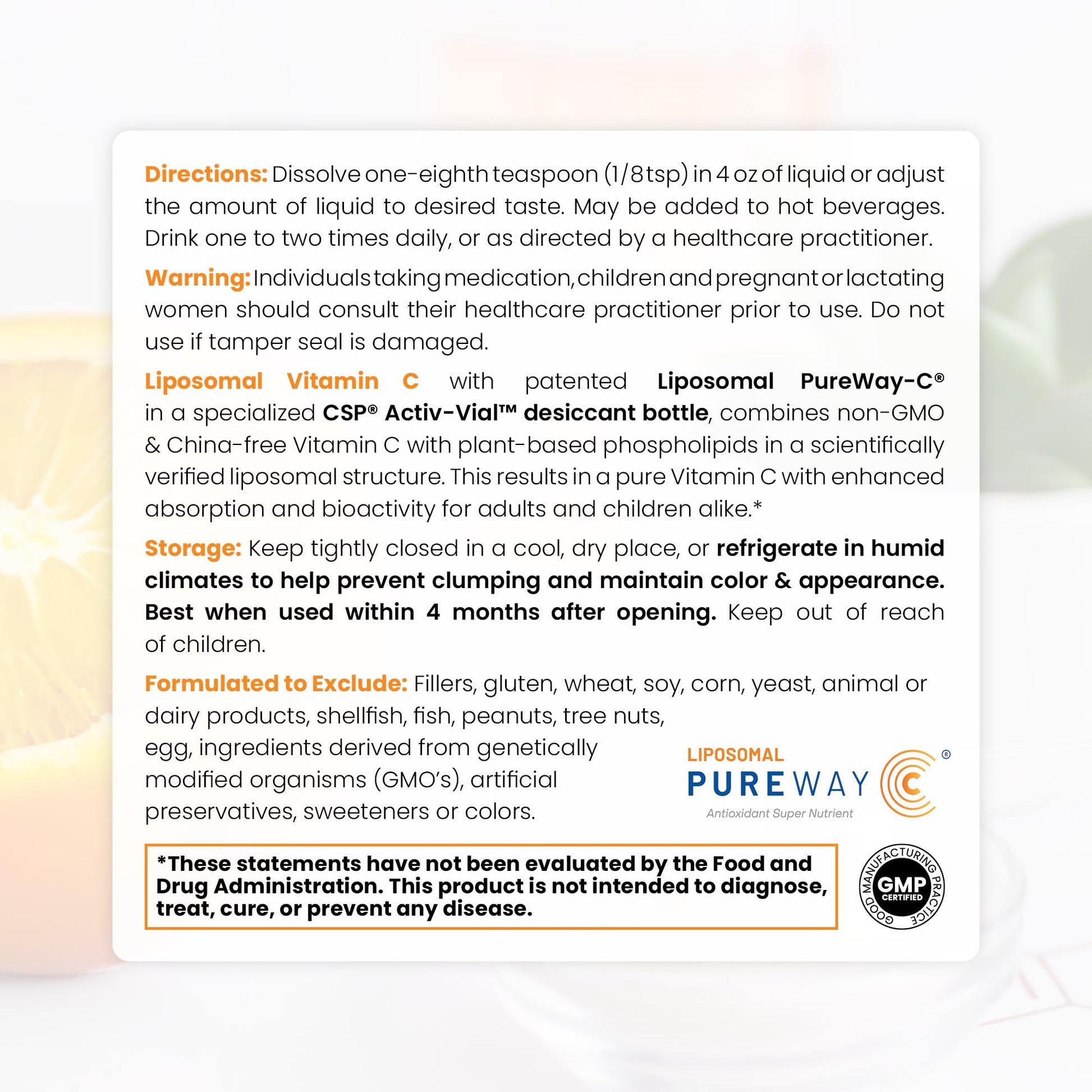 Vitamina C liposomal vegana