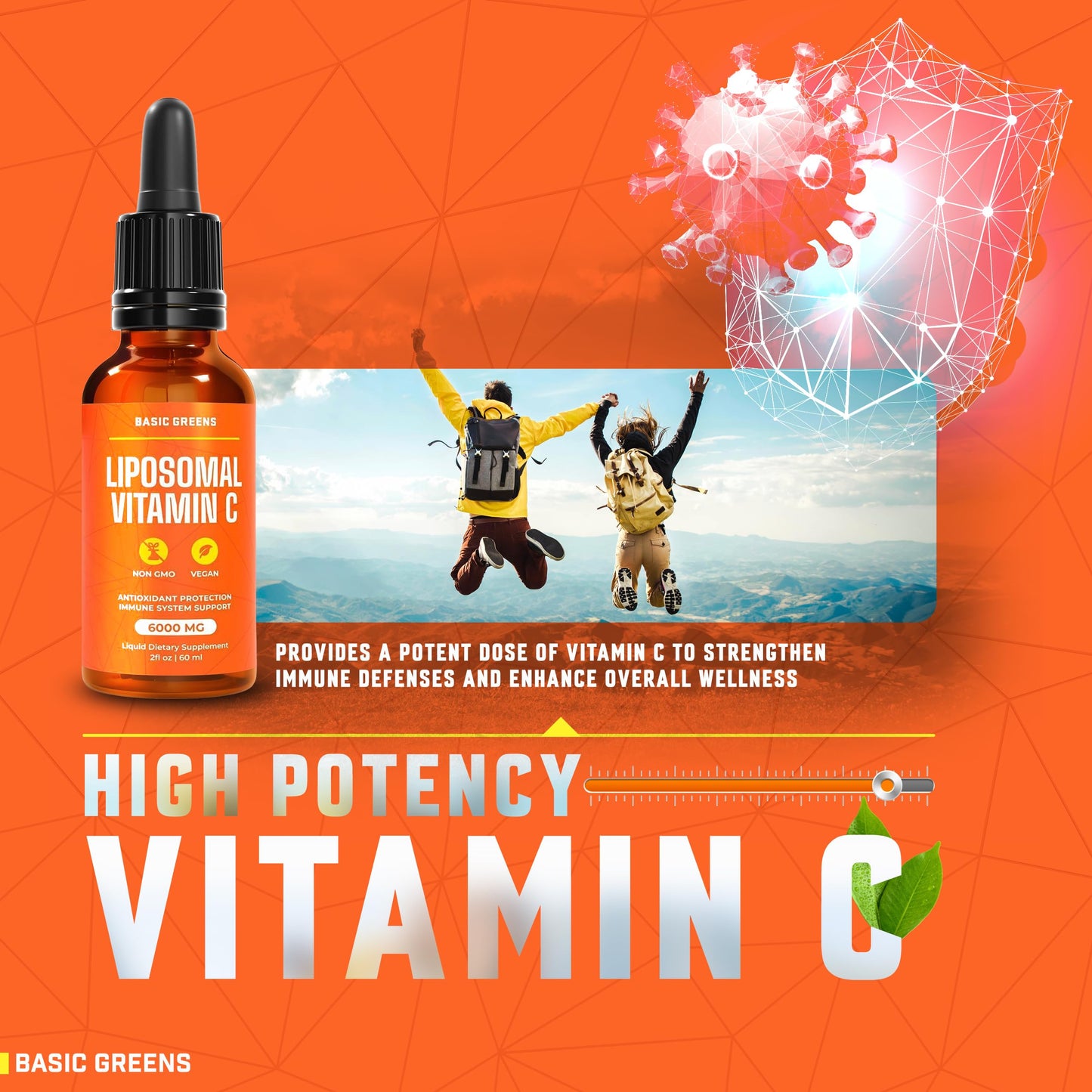 Vitamina C líquida apoyo antioxidante y salud