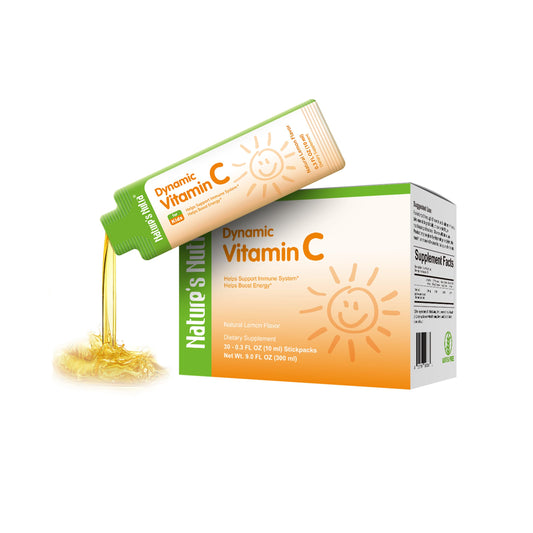 Vitamina C líquida Nature's Nutra sabor limón paquete frontal