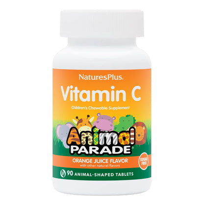 Frasco vitamina C niños NaturesPlus Animal Parade 90 tabletas