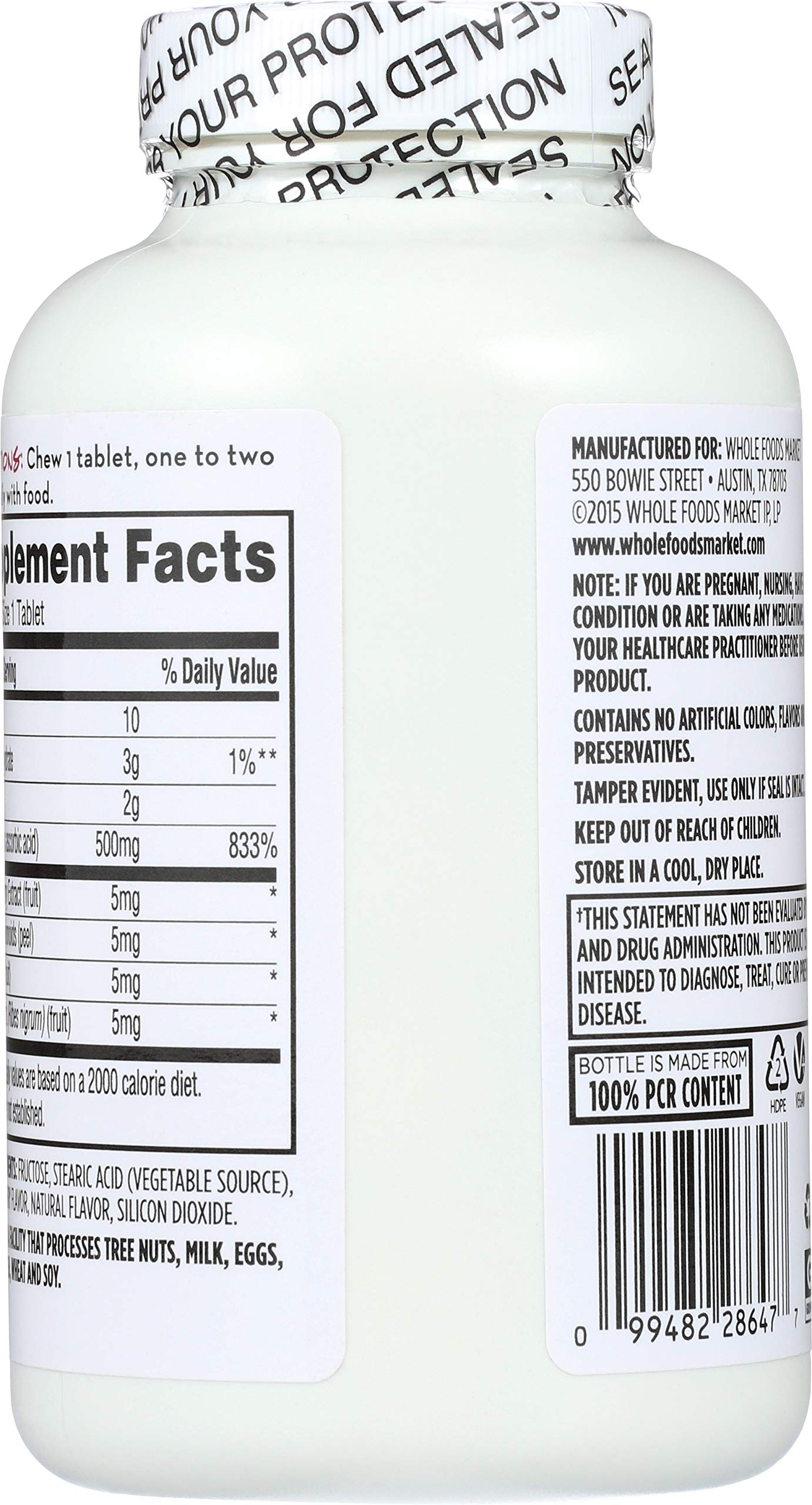 Vitamina c plus acerola 500 mg 365 Whole Foods Market