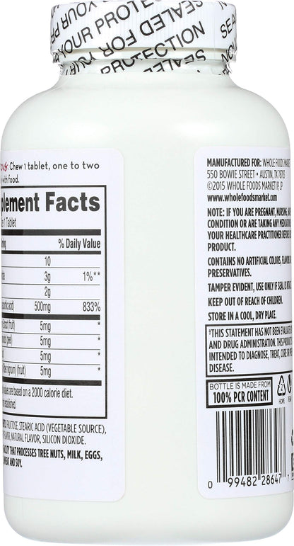 Vitamina c plus acerola 500 mg 365 Whole Foods Market