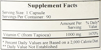 Vitamina c tapioca ecological formulas cápsulas