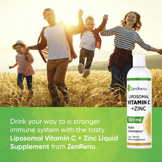 Vitamina c y zinc líquido zenrenu frasco