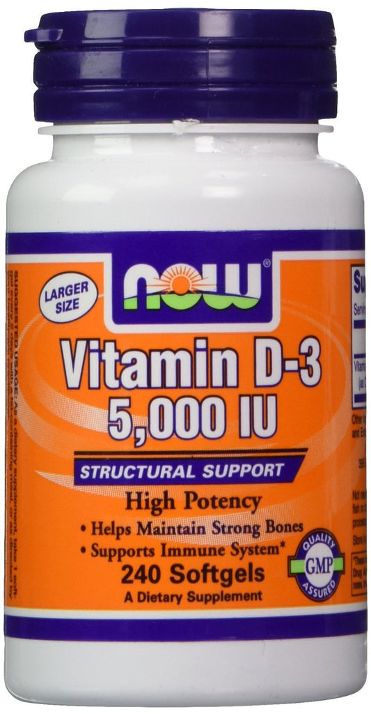 Vitamina D-3 Now Foods de alta potencia