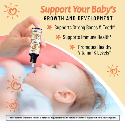 Vitamina d líquida orgánica para lactantes y niños pequeños