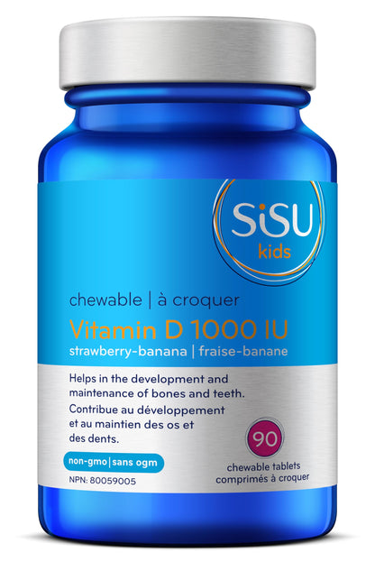 Vitamina D para niños SISU 1000UI frasco de 90 cápsulas