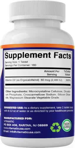 Vitamina d2 2400 ui suplemento sin conservadores ni gluten