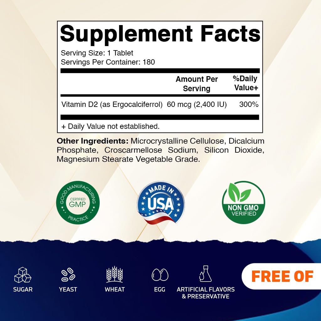 Vitamina d2 vitamatic ergocalciferol tabletas vegetarianas