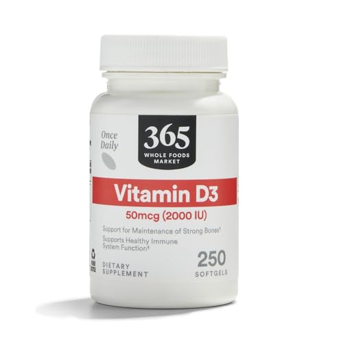 Vitamina D3 2000 IU 365 Whole Foods Market botella