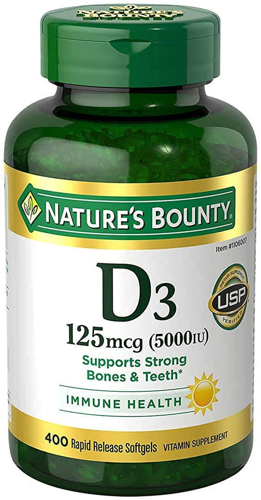 Vitamina D3 5000 iu 400 cápsulas Nature's Bounty