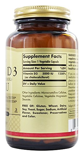 Vitamina D3 5000 UI cápsulas vegetarianas figural