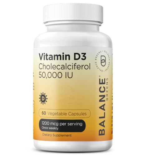 Vitamina D3 50,000 UI cápsulas vegetales Balancebreens
