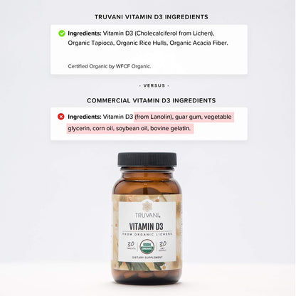 Vitamina d3 apoyo inmune y salud ósea truvani orgánico
