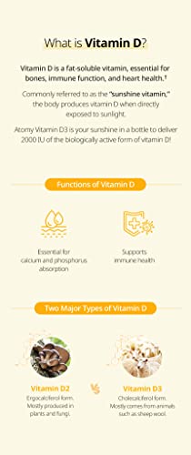 Vitamina D3 Atomy orgánica, vegana y sin GMO