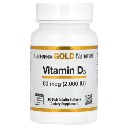 Softgels de Vitamina D3 California Gold Nutrition