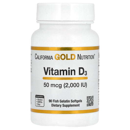 Softgels de Vitamina D3 California Gold Nutrition