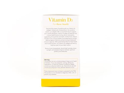 Vitamina d3 cápsulas blandas gsl technology 2000 ui paquete único 60 unidades
