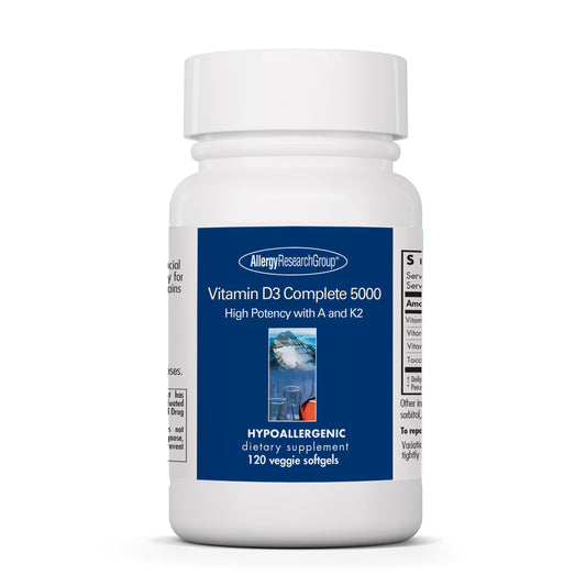 Botella de Vitamina D3 Completa Allergy Research Group 120 cápsulas