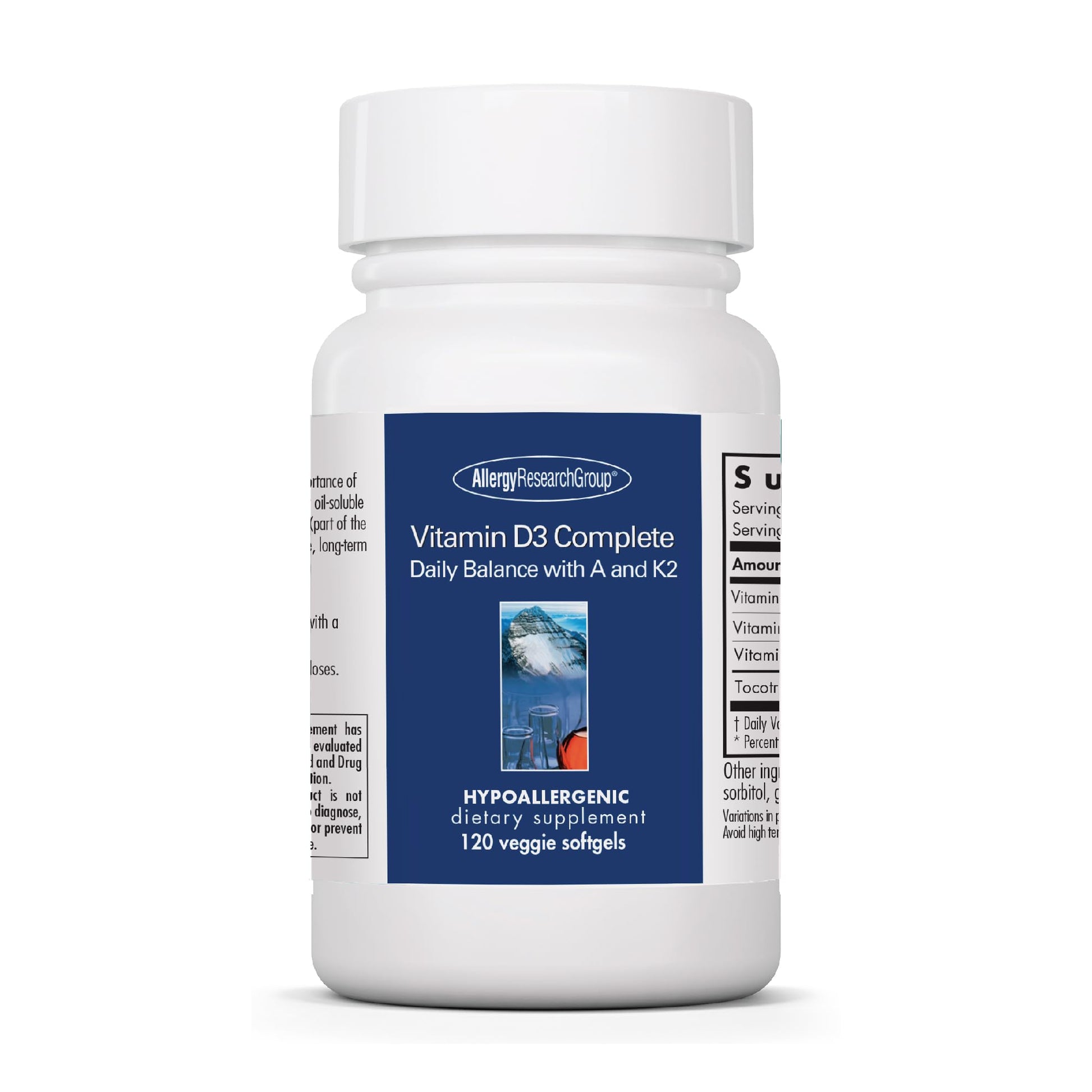 Vitamina D3 Completa Allergy Research Group botella 120 cápsulas