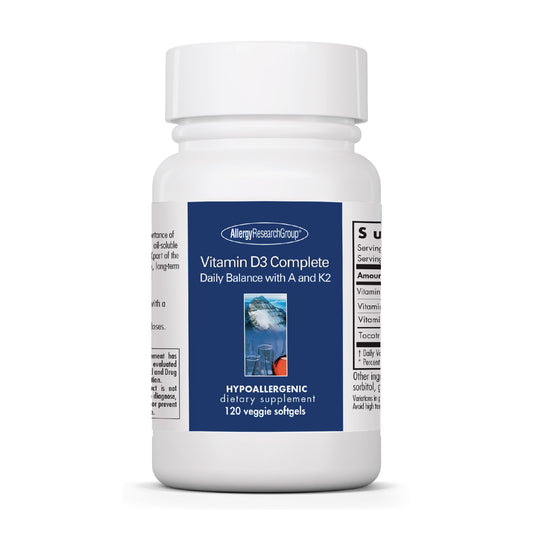 Vitamina D3 Completa Allergy Research Group botella 120 cápsulas