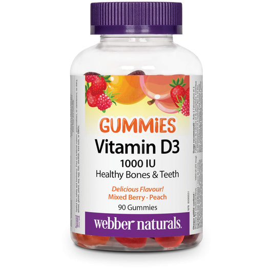 Vitamina D3 gomitas Webber Naturals frasco