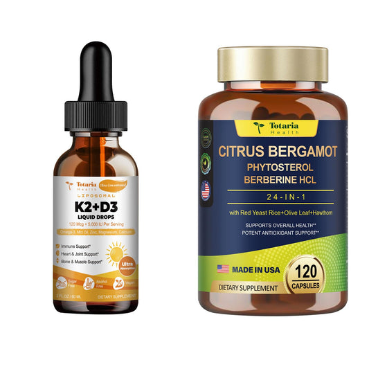 Gotas de vitamina D3 K2 con extracto de bergamota de Totaria