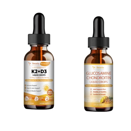 Gotas de vitamina D3 K2 y glucosamina condroitina MSM
