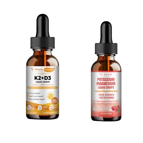Botella de suplemento vitamina D3 K2 lipozomal líquida Totaria