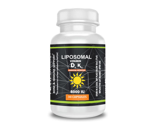Envase de Vitamina D3/K2 mostrando 30 cápsulas