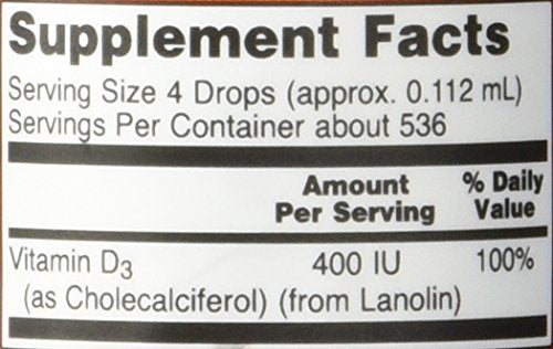 Vitamina d3 líquida Now Foods empaque frontal pack 2