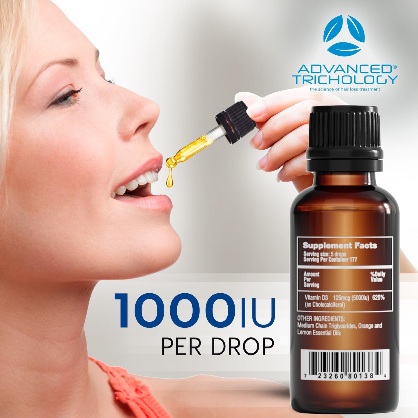 Vitamina d3 líquida para piel y cabello saludable advanced trichology