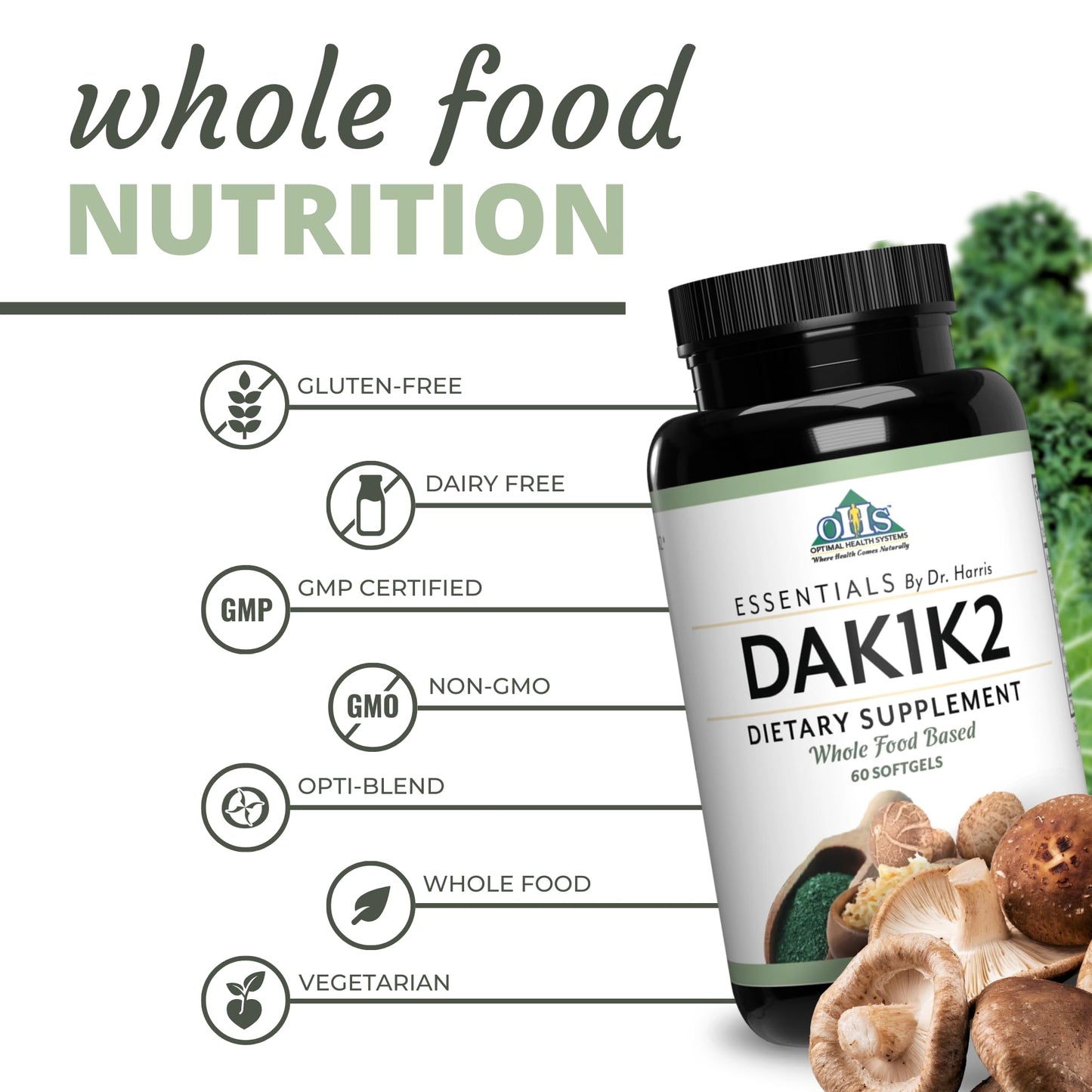 Vitamina D3 con MK-7 suplemento para soporte inmunológico y cardiovascular