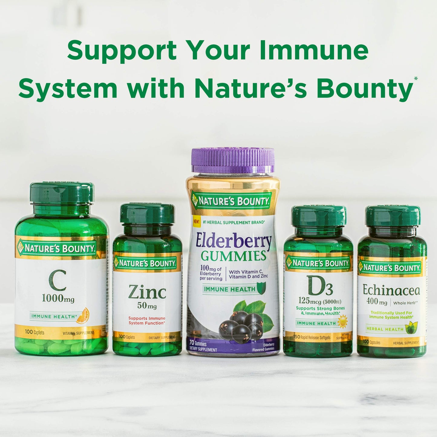 Vitamina D3 Nature's Bounty 2000IU suplemento sin gluten ni azúcar