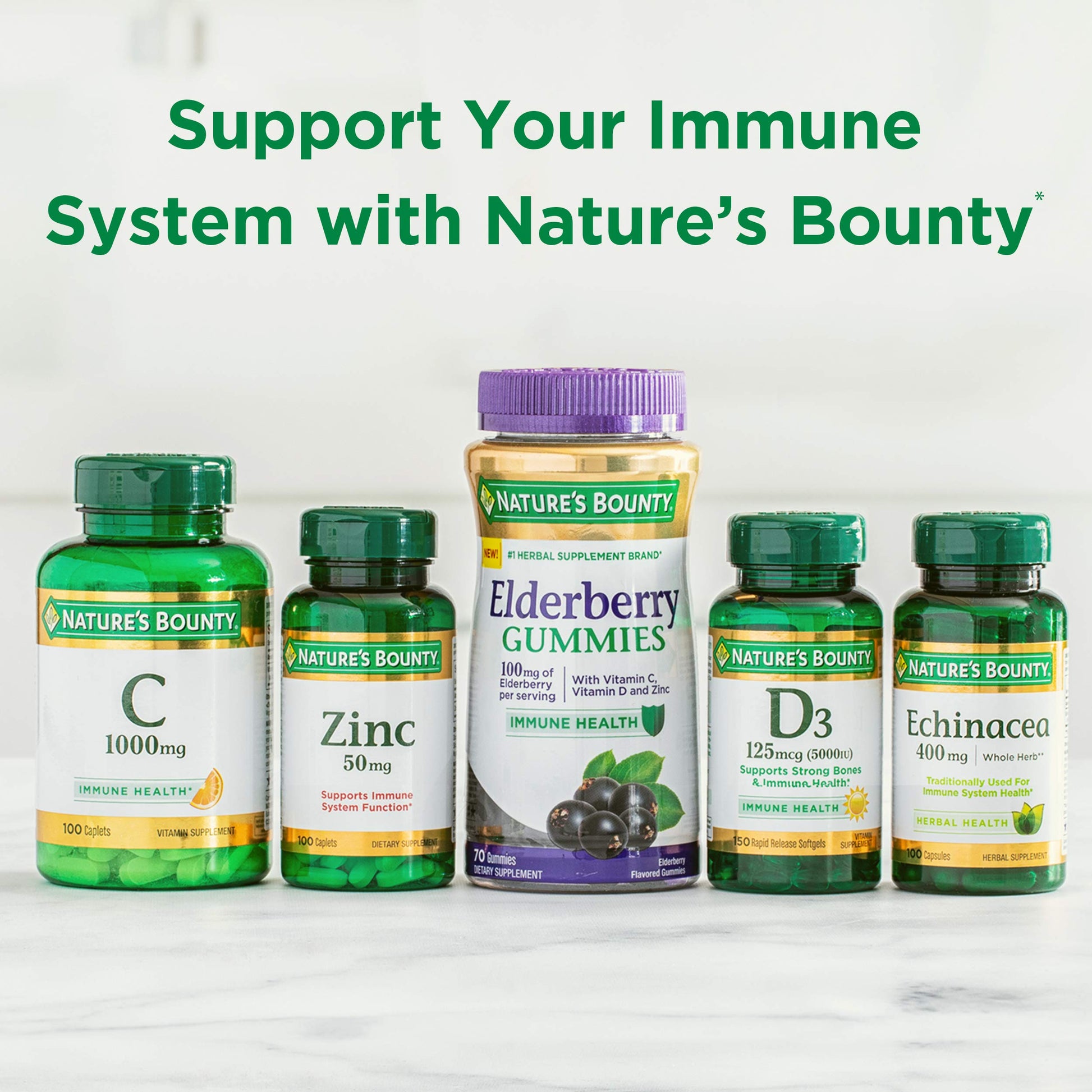 Vitamina D3 Nature's Bounty 2000IU suplemento sin gluten ni azúcar