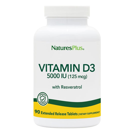 Vitamina D3 Natures Plus 5000 IU liberación prolongada