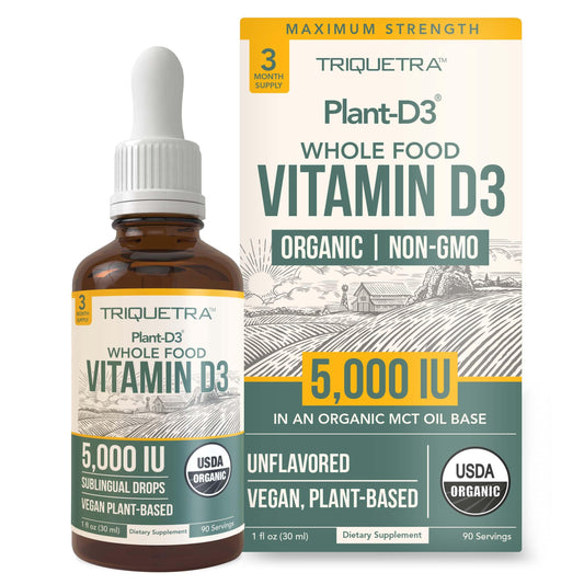 Botella de gotas líquidas vitamina d3 orgánica Plant-D3 vegana