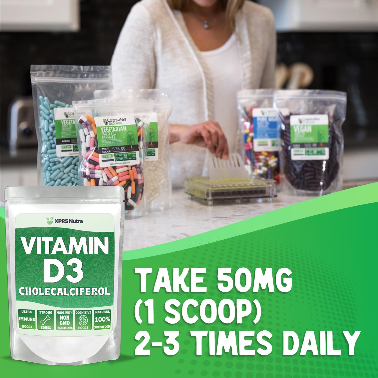 vitamina d3 xprs nutra suplemento para función muscular