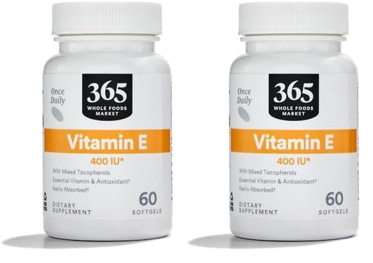 Vitamina E 400 UI 365 Whole Foods Market 60 cápsulas blandas