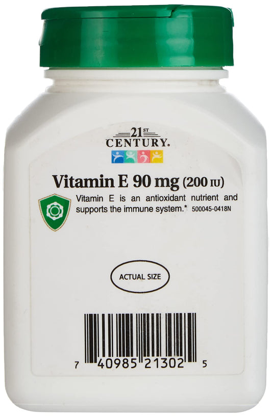 Vitamina E en cápsulas blandas para antioxidante y sistema inmune