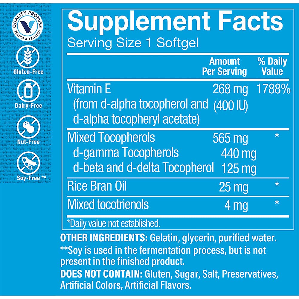 Cápsulas blandas Vitamina E para apoyo cardiovascular y inmunológico