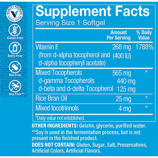 Cápsulas blandas Vitamina E para apoyo cardiovascular y inmunológico